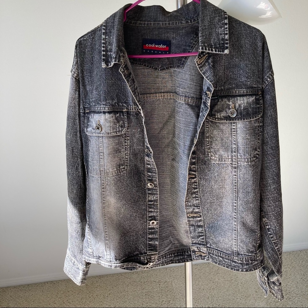 Black denim jacket